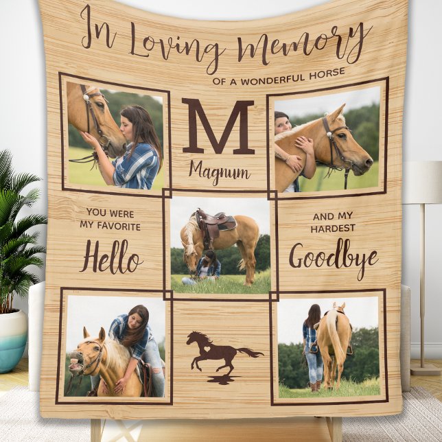 Couverture Polaire Cheval Personnalisé Pour Animaux En Mémoire D'Amou (Créateur téléchargé)