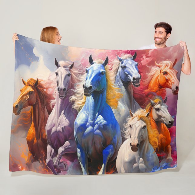 Couverture Polaire Chevaux (En situation)