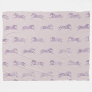 Couverture Polaire Chevaux équestres classiques pourpres