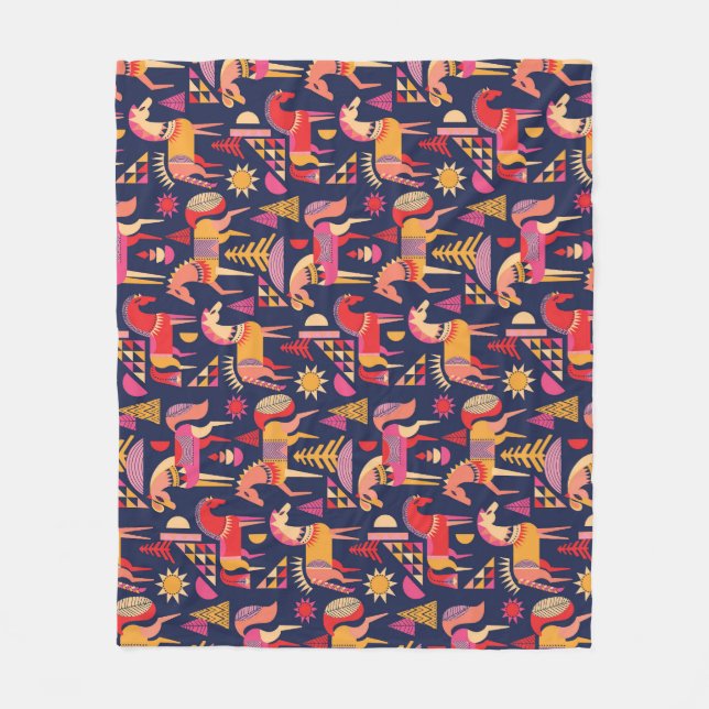 Couverture Polaire Chevaux Scandinaves : Décoration Décorative Sans C (Devant)