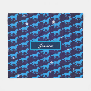 Couverture Polaire Chevaux Starry Night Fleece Blanket