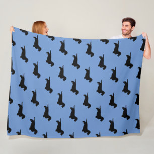 Couverture Polaire Cheveux ronds Dachshund - Silhouette 1