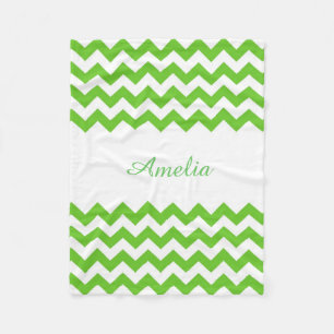 Couverture Polaire Chevron vert clair