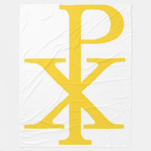 COUVERTURE POLAIRE CHI RHO CRUCIFIX CHOISISSEZ VOTRE PROPRE COULEUR G