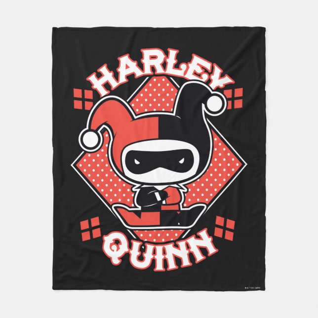 Couverture Polaire Chibi Harley Quinn Splits (Devant)