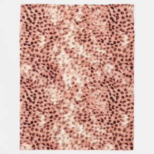 Couverture Polaire Chic Joli Rose Gold Leopard