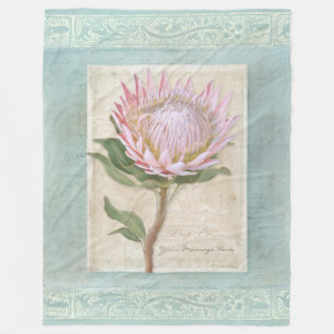 Couverture Polaire Chic vintage moderne élégant floral du Roi Prote