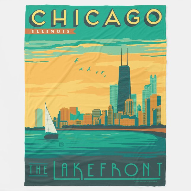 Couverture Polaire Chicago, IL - Profitez du bord de mer (Devant)