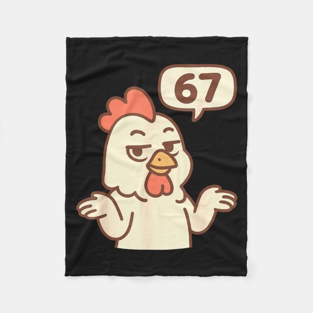 Couverture Polaire Chicken 67 Meme Six Seven Funny Gen Alpha  (Devant)
