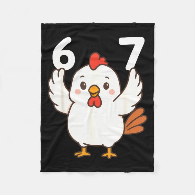 Couverture Polaire Chicken 67 Meme Six Seven Funny Gen Alpha  (Devant)