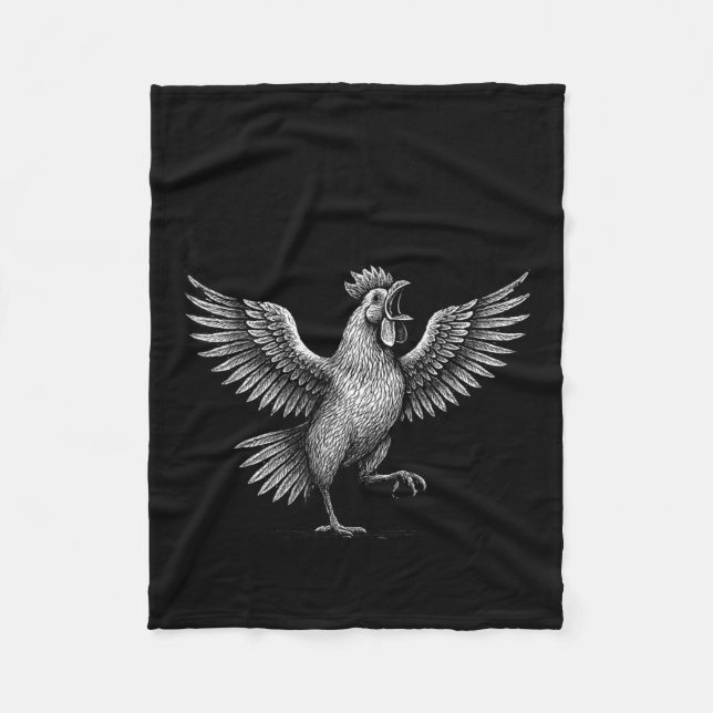 Couverture Polaire Chicken Meme Caw Funny Sayings Rooster Humor Quote (Devant)