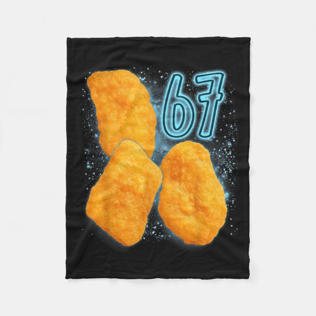 Couverture Polaire Chicken Nugget Lover 67 Meme Six Seven Fried Chick (Devant)