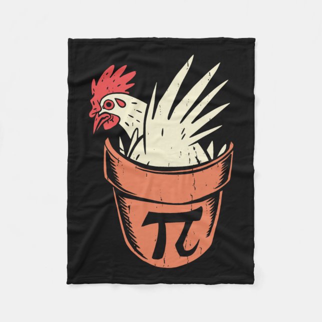 Couverture Polaire Chicken Pot Pi Prof de maths drôle Pun Pi Day  (Devant)