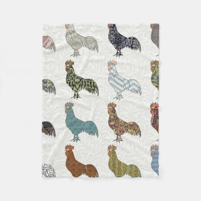 Couverture Polaire Chicken Rooster Coloré ferme Motif (Devant)
