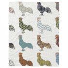 Chicken Rooster Coloré ferme Motif