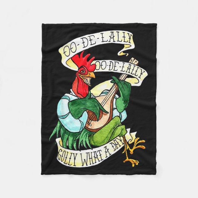 Couverture Polaire Chicken Sing O De Lally Golly What A Day Funny  (Devant)