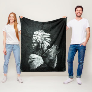 Couverture Polaire Chiefs amérindiens 02