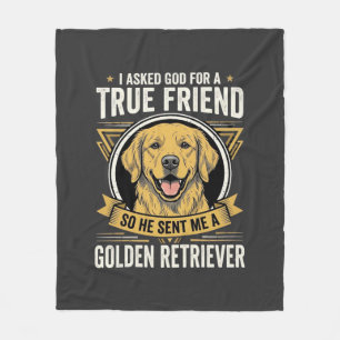 Couverture Polaire Chien Ami Véritable Golden Retriever