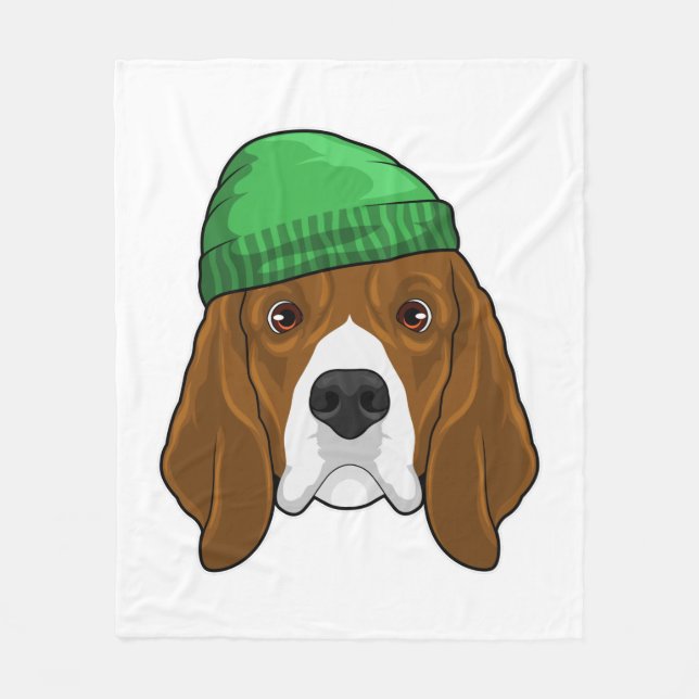 Couverture Polaire Chien avec Beanie (Devant)