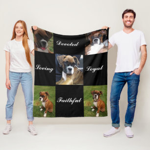 Couverture Polaire CHIEN BOXER DÉVOUÉ laine polaire