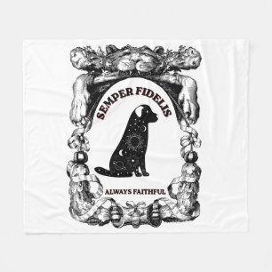 Couverture Polaire Chien céleste vintage Semper Fidelis