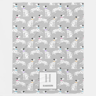 Couverture Polaire Chien Dalmatien Polka Pot Animal Aquarelle Enfants