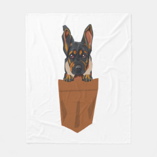Couverture Polaire Chien dans Pocket Funny Chien pour Amoureux de les