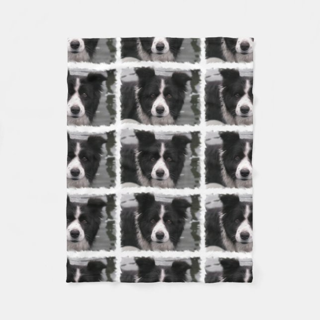 Couverture Polaire Chien de border collie (Devant)