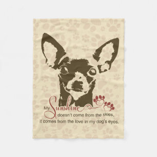 Couverture Polaire Chien de chiwawa mon soleil