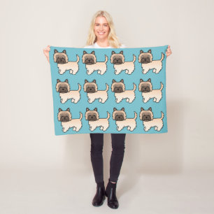 Couverture Polaire Chien de dessin animé Wheaten Cairn Terrier