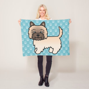 Couverture Polaire Chien de dessin animé Wheaten Cairn Terrier