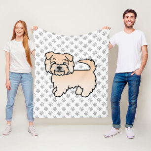 Couverture Polaire Chien de dessin animé Wheaten Norfolk Terrier & pa