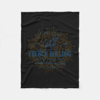 Couverture Polaire Chien de taureau français Vintage