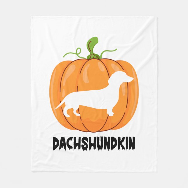 Couverture Polaire Chien d'Halloween Dachshund (Devant)