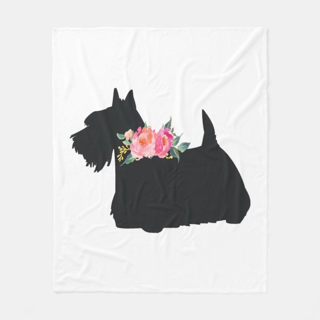 Couverture Polaire Chien écossais Terrier Scottie (Devant)
