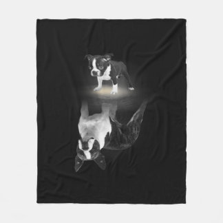 Couverture Polaire Chien Maman BostonTerrier Amoureux des chiens Cade