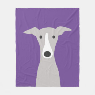 Couverture Polaire Chien mignon de whippet du lévrier italien du