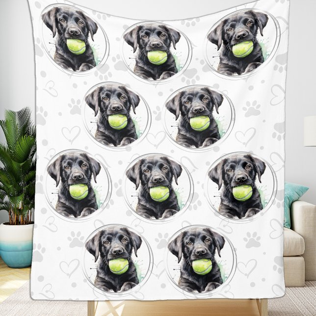 Couverture Polaire Chien Motif de balle de tennis de marionnette du L (Créateur téléchargé)
