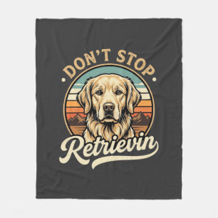 Couverture Polaire Chien Retriever doré Ne cesse pas de récupérer