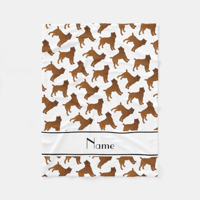 Couverture Polaire Chiens blancs nommés personnalisés de griffon de (Devant)