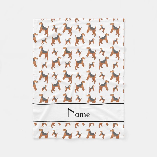 Couverture Polaire Chiens blancs nommés personnalisés de région des (Devant)