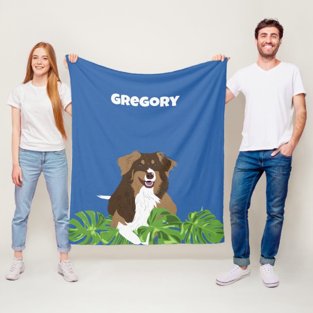 Couverture Polaire Chiens de berger australiens australiens Aussies F (En situation)