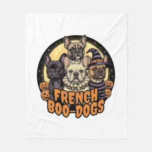 Couverture Polaire Chiens de French Boo Halloween Création Bouledogue