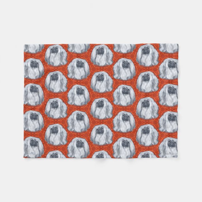 Couverture Polaire Chiens de Pékin (Devant (Horizontal))