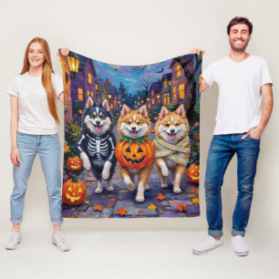 Couverture Polaire Chiens Esquimaux Américains Trick-or-Treating Hall