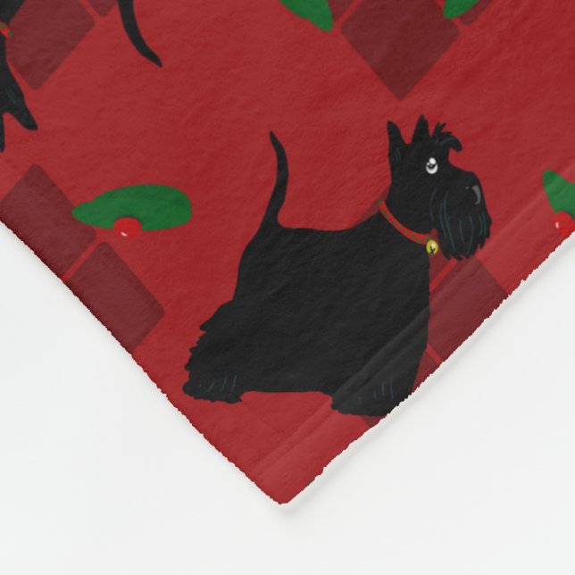 Couverture Polaire Chiens et Tam O'Shanter de Terrier d'écossais (Coin)