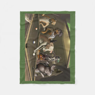 Couverture Polaire Chiens jouant la piscine - Dogz