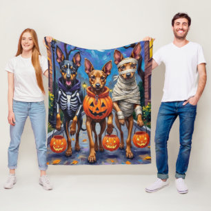 Couverture Polaire Chiens Malinois belges Trick-or-Treating Halloween