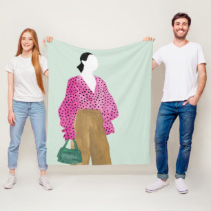 Couverture Polaire Chiffre debout de mode - dessus de point de polka