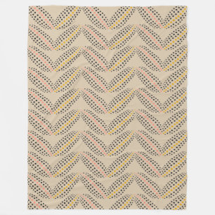 Couverture Polaire Chiffres multicolores modernes Chevron Terre neutr